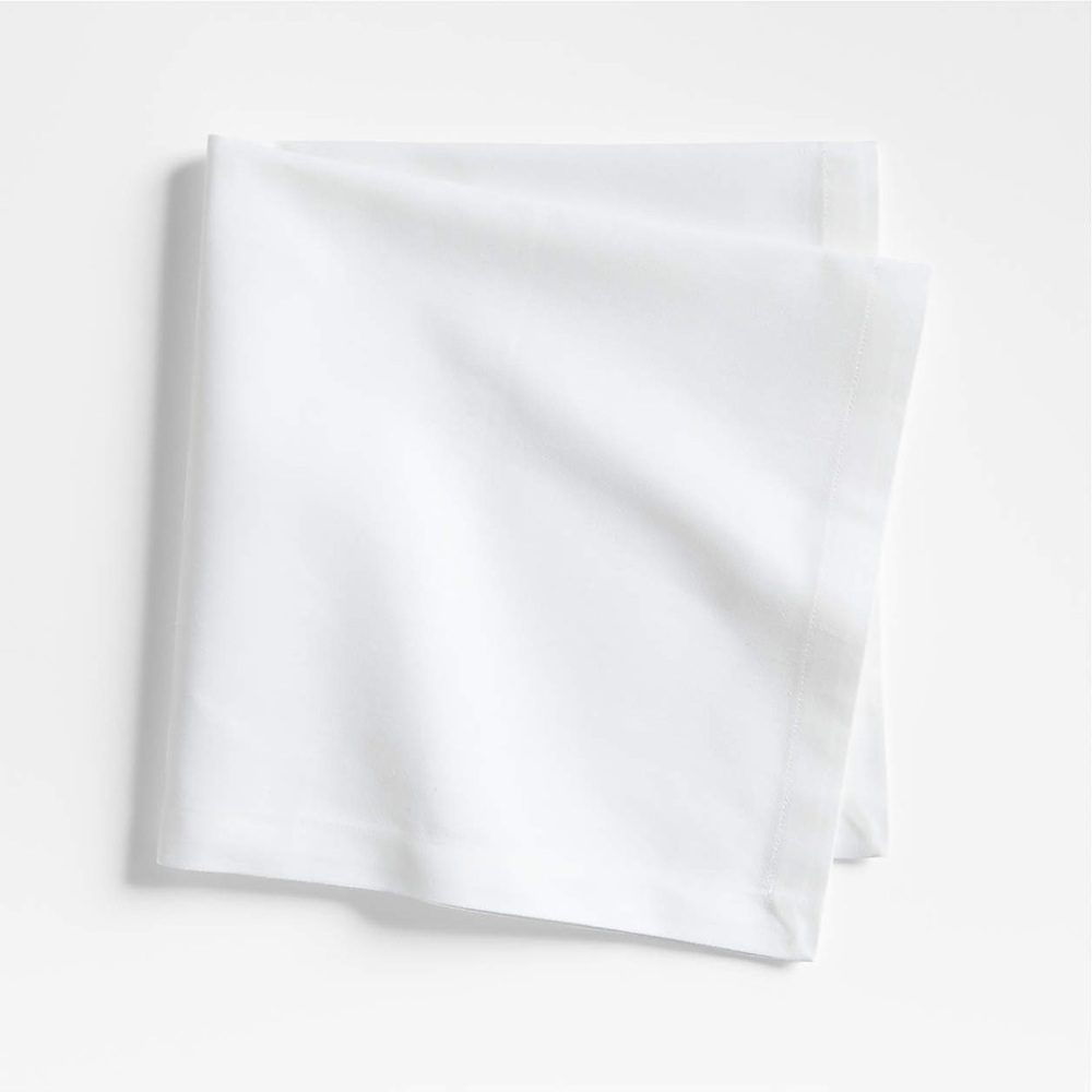 Crate&Barrel Aspen Crisp White Organic Cotton Napkin - Set of 4